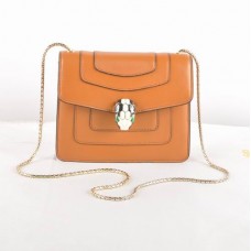 Geantă de umăr din piele Bvlgari Serpenti Original, galben pământ 604 Geantă de umăr din piele Bvlgari Serpenti Original, galben pământ 604