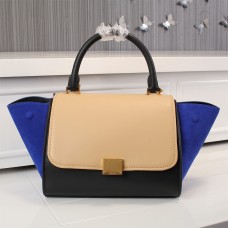 Celine Large Trapeze Bej Negru Albastru Suede