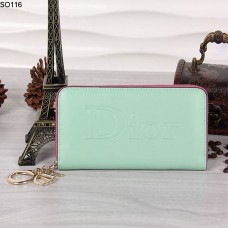 Portofel Christian Dior verde deschis cu fermoar 116 Portofel Christian Dior verde deschis cu fermoar 116