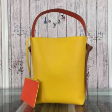 Geantă mică Celine Twisted Cabas din piele de vițel galbenă/portocalie Geantă mică Celine Twisted Cabas din piele de vițel galbenă/portocalie