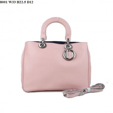 Geantă mică Dior Diorissimo din piele Nappa roz (hardware argintiu) 8001 Geantă mică Dior Diorissimo din piele Nappa roz (hardware argintiu) 8001