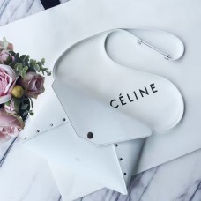 Geantă de seară Celine White Biker cu curea