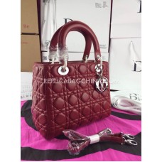 Geantă de mână AAA Dior Lady Default roșie