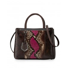 Geantă tote Fendi 2Jours Petite Python Gri Cărbune/Magenta Geantă tote Fendi 2Jours Petite Python Gri Cărbune/Magenta