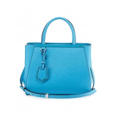 Geantă de cumpărături Fendi 2Jours Mini, albastră medie