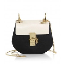 Geantă crossbody Chloe Drew Mini Bicoloră Neagră