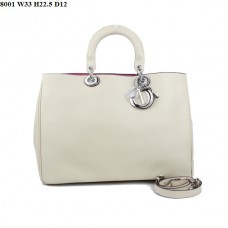 Geantă mică Dior Diorissimo din piele Nappa bej (hardware argintiu) 8001