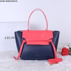 Geantă Celine Belt Bag Albastru Marine Rose Piele de vițel naturală