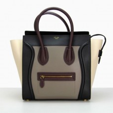 Celine Geantă mare de bagaje gri negru alb vin