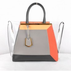 Geantă Fendi 2Jours gri transparentă din PVC Geantă Fendi 2Jours gri transparentă din PVC