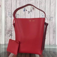 Geantă mică Celine Twisted Cabas din piele de vițel roșie/portocalie Geantă mică Celine Twisted Cabas din piele de vițel roșie/portocalie