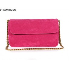 Geantă de umăr mică Celine Gourmette Suede Leather Peach S1 Geantă de umăr mică Celine Gourmette Suede Leather Peach S1