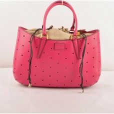 Geantă mare cu mâner superior Fendi B Fab Ferrari Peach Leather Perforated Bag Geantă mare cu mâner superior Fendi B Fab Ferrari Peach Leather Perforated Bag