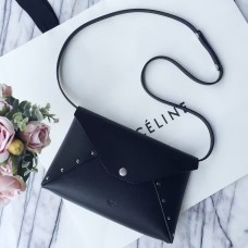 Geantă de seară Celine Black Biker cu curea Geantă de seară Celine Black Biker cu curea
