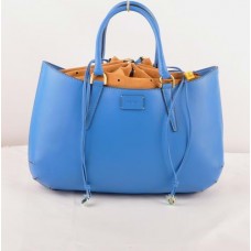 Geantă mare Fendi B Fab Ferrari din piele albastră cu mâner superior Geantă mare Fendi B Fab Ferrari din piele albastră cu mâner superior