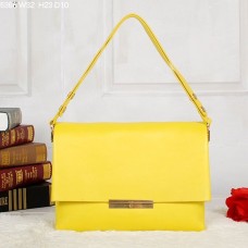 Geantă de umăr Celine Blade Flap din piele de vițel, galben lămâie 5368