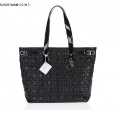 Geantă de umăr Dior Panarea din piele de miel neagră (hardware auriu) 9626