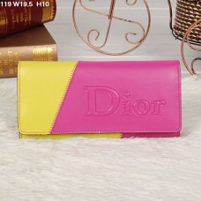 Portofel Christian Dior multicolor piersică/galben cu clapă 119 Portofel Christian Dior multicolor piersică/galben cu clapă 119