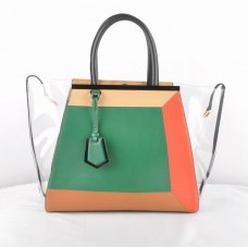 Geantă Fendi 2Jours verde transparentă din PVC Geantă Fendi 2Jours verde transparentă din PVC