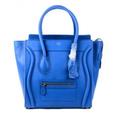 Geantă Celine Large Luggage Tote din piele albastră