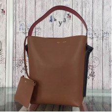 Geantă mică Celine Twisted Cabas din piele de vițel camel/portocaliu Geantă mică Celine Twisted Cabas din piele de vițel camel/portocaliu