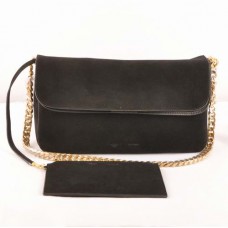 Geantă de umăr Celine Gourmette din piele întoarsă neagră 3078 Geantă de umăr Celine Gourmette din piele întoarsă neagră 3078