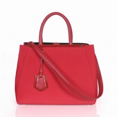 Geantă Fendi 2Jours din pânză roșie cu mâner superior