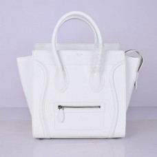 Geantă Celine Large Luggage Tote albă 30cm