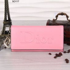 Portofel Christian Dior roz cu clapă 117 Portofel Christian Dior roz cu clapă 117