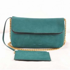 Geantă de umăr Celine Gourmette din piele întoarsă verde 3078 Geantă de umăr Celine Gourmette din piele întoarsă verde 3078