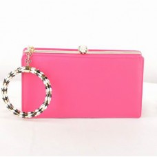Pochette cu rama Bvlgari Serpenti din piele originala Fuschia 82121