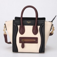 Celine Bagaj Mic Negru Alb Vin