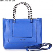 Geantă de mână Bvlgari New Hand Carry Serpenti Ferrari din piele albastră 80381 Geantă de mână Bvlgari New Hand Carry Serpenti Ferrari din piele albastră 80381
