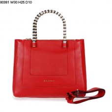 Geantă de mână Bvlgari New Hand Carry Serpenti Ferrari din piele roșie 80381 Geantă de mână Bvlgari New Hand Carry Serpenti Ferrari din piele roșie 80381