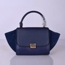 Geantă mică Celine Trapeze din piele, bleumarin Geantă mică Celine Trapeze din piele, bleumarin