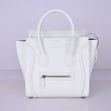 Geantă de mână Celine Medium Luggage Tote albă 26cm Geantă de mână Celine Medium Luggage Tote albă 26cm