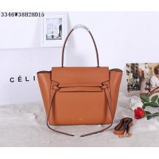 Geantă Celine Belt Bag maro din piele naturală de vițel