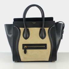 Celine Bagaj Mare Negru Caisă Suede