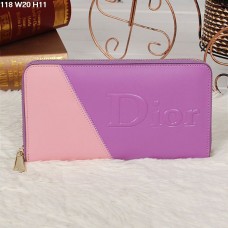 Portofel Christian Dior multicolor violet/roz cu fermoar 118 Portofel Christian Dior multicolor violet/roz cu fermoar 118