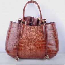 Geantă mare cu mâner superior Fendi B Fab Coffee Crocodile Veins din piele Geantă mare cu mâner superior Fendi B Fab Coffee Crocodile Veins din piele