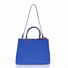 Geantă Fendi 2Jours din pânză albastră cu mâner superior