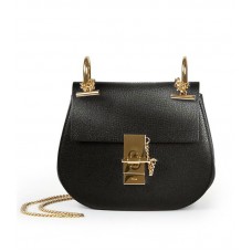 Geantă crossbody Chloe Drew Nano din piele neagră