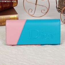 Portofel Christian Dior multicolor albastru-cer/roz cu clapă 119 Portofel Christian Dior multicolor albastru-cer/roz cu clapă 119