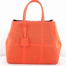 Geantă Fendi 2Jours portocalie din piele Saffiiano Geantă Fendi 2Jours portocalie din piele Saffiiano