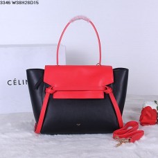 Geantă Celine Belt Bag Black Rose Natural Vitel Skin