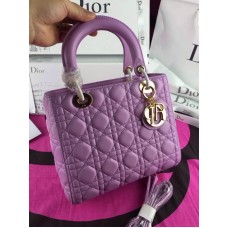 Geantă de mână Replica Dior Lady Totes din piele naturală violetă Geantă de mână Replica Dior Lady Totes din piele naturală violetă
