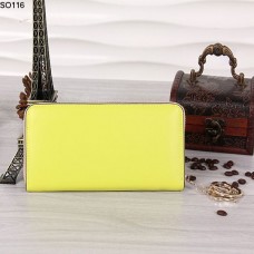 Portofel Christian Dior cu fermoar galben lămâie 116 Portofel Christian Dior cu fermoar galben lămâie 116