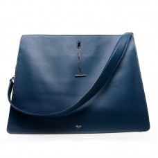 Geantă de umăr Celine Original din piele, albastru închis 3355 Geantă de umăr Celine Original din piele, albastru închis 3355