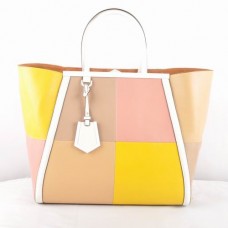 Geantă Fendi 2Jours Multicoloră Caisă Ferrari din piele Geantă Fendi 2Jours Multicoloră Caisă Ferrari din piele