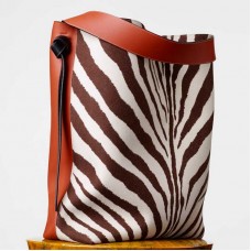 Geantă mică Celine Zebra Print Twist Cabas